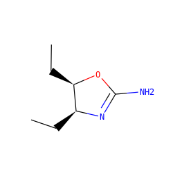CC[C@@H]1N=C(N)O[C@@H]1CC ZINC000013588707