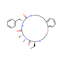 CC[C@@H]1NCCOc2ccccc2CCCNC(=O)[C@@H](Cc2ccccc2)NC(=O)[C@@H](C)N(C)C1=O ZINC001772597713