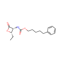 CC[C@@H]1OC(=O)[C@@H]1NC(=O)OCCCCCc1ccccc1 ZINC000149099853