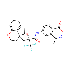 CC[C@]1(C[C@@](O)(C(=O)Nc2ccc3c(=O)onc(C)c3c2)C(F)(F)F)CCOc2ccccc21 ZINC000101061971