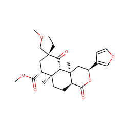 CC[C@]1(COC)C[C@@H](C(=O)OC)[C@]2(C)CC[C@@H]3C(=O)O[C@H](c4ccoc4)C[C@]3(C)[C@H]2C1=O ZINC000473121543