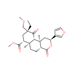 CC[C@]1(COC)C[C@@H](C(=O)OC)[C@]2(C)CC[C@H]3C(=O)O[C@H](c4ccoc4)C[C@]3(C)[C@H]2C1=O ZINC000473121538