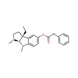 CC[C@]12CCN(C)[C@@H]1N(C)c1ccc(OC(=O)Nc3ccccc3)cc12 ZINC000084688501