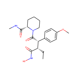 CC[C@H](C(=O)NO)[C@H](C(=O)N1CCCC[C@H]1C(=O)NC)c1ccc(OC)cc1 ZINC000034323223