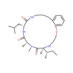 CC[C@H](C)[C@]1(C)NCCOc2ccccc2CCCNC(=O)[C@@H](CC(C)C)NC(=O)[C@@H](C)N(C)C1=O ZINC001772577940