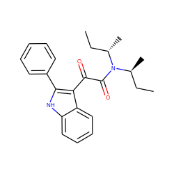 CC[C@H](C)N(C(=O)C(=O)c1c(-c2ccccc2)[nH]c2ccccc12)[C@@H](C)CC ZINC000013560044