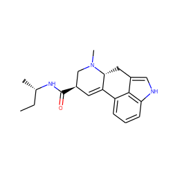 CC[C@H](C)NC(=O)[C@@H]1C=C2c3cccc4[nH]cc(c34)C[C@H]2N(C)C1 ZINC000013447980