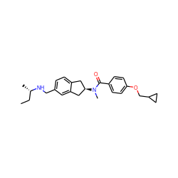 CC[C@H](C)NCc1ccc2c(c1)C[C@H](N(C)C(=O)c1ccc(OCC3CC3)cc1)C2 ZINC000096174222