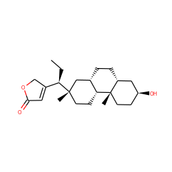 CC[C@H](C1=CC(=O)OC1)[C@@]1(C)CC[C@@H]2[C@@H](CC[C@@H]3C[C@@H](O)CC[C@@]32C)C1 ZINC000026824982