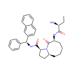 CC[C@H](N)C(=O)N[C@H]1CCCC[C@H]2CC[C@@H](C(=O)N[C@@H](c3ccccc3)c3ccc4ccccc4c3)N2C1=O ZINC000049877995