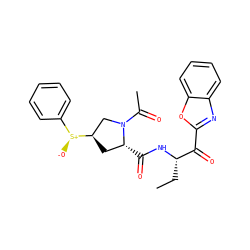 CC[C@H](NC(=O)[C@@H]1C[C@@H]([S@@+]([O-])c2ccccc2)CN1C(C)=O)C(=O)c1nc2ccccc2o1 ZINC000096908150