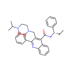 CC[C@H](NC(=O)c1c(CN2CCN(C(C)C)CC2)c(-c2ccccc2)nc2ccccc12)c1ccccc1 ZINC000022941794