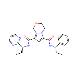 CC[C@H](NC(=O)c1cc(C(=O)N[C@@H](CC)c2ncccn2)c2n1CCOC2)c1ccccc1 ZINC000146075009