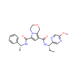 CC[C@H](NC(=O)c1cc(C(=O)N[C@H](C)c2ccccc2)n2c1COCC2)c1cnc(OC)cn1 ZINC001772592997