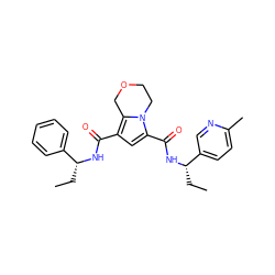 CC[C@H](NC(=O)c1cc(C(=O)N[C@H](CC)c2ccccc2)c2n1CCOC2)c1ccc(C)nc1 ZINC000146058339