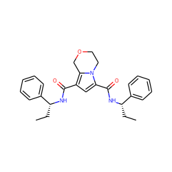 CC[C@H](NC(=O)c1cc(C(=O)N[C@H](CC)c2ccccc2)c2n1CCOC2)c1ccccc1 ZINC000146122278