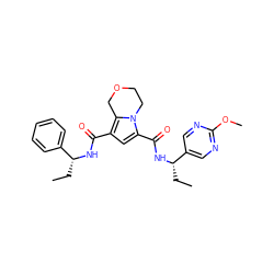 CC[C@H](NC(=O)c1cc(C(=O)N[C@H](CC)c2ccccc2)c2n1CCOC2)c1cnc(OC)nc1 ZINC000146095022