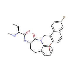 CC[C@H](NC)C(=O)N[C@H]1CCc2ccccc2N(Cc2c(OC)ccc3cc(Br)ccc23)C1=O ZINC000096285031