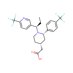 CC[C@H](c1ccc(C(F)(F)F)nc1)N1CC[C@@H](CC(=O)O)C[C@H]1c1ccc(C(F)(F)F)cc1 ZINC000045357026