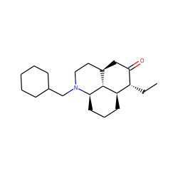 CC[C@H]1C(=O)C[C@@H]2CCN(CC3CCCCC3)[C@@H]3CCC[C@H]1[C@@H]23 ZINC001772649603