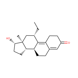 CC[C@H]1C[C@]2(C)[C@@H](O)CC[C@H]2[C@@H]2CCC3=CC(=O)CCC3=C12 ZINC000013583443