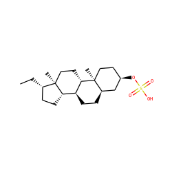 CC[C@H]1CC[C@H]2[C@@H]3CC[C@@H]4C[C@H](OS(=O)(=O)O)CC[C@]4(C)[C@H]3CC[C@]12C ZINC000473094054