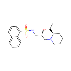 CC[C@H]1CCCCN1C[C@@H](O)CNS(=O)(=O)c1cccc2ccccc12 ZINC000028892063