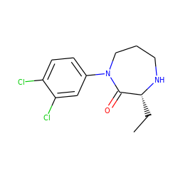 CC[C@H]1NCCCN(c2ccc(Cl)c(Cl)c2)C1=O ZINC000145620842