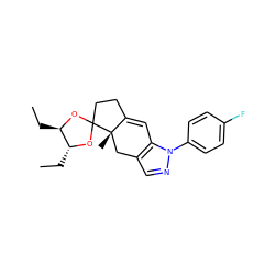 CC[C@H]1OC2(CCC3=Cc4c(cnn4-c4ccc(F)cc4)C[C@@]32C)O[C@@H]1CC ZINC000013981563