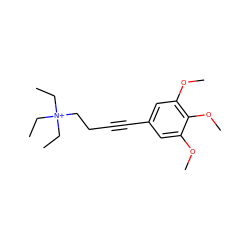 CC[N+](CC)(CC)CCC#Cc1cc(OC)c(OC)c(OC)c1 ZINC000058576216