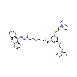 CC[N+](CC)(CC)CCOc1cc(OCC[N+](CC)(CC)CC)cc(C(=O)NCCCCCC(=O)NNc2c3c(nc4ccccc24)CCCC3)c1 ZINC000028863607