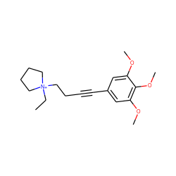 CC[N+]1(CCC#Cc2cc(OC)c(OC)c(OC)c2)CCCC1 ZINC000058511543