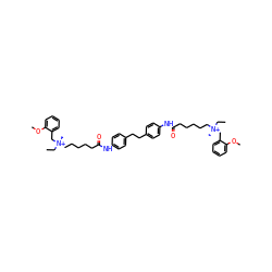 CC[N@@+](C)(CCCCCC(=O)Nc1ccc(CCc2ccc(NC(=O)CCCCC[N@@+](C)(CC)Cc3ccccc3OC)cc2)cc1)Cc1ccccc1OC ZINC000253684557