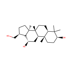 CC1(C)[C@@H](O)CC[C@@]2(C)[C@H]1CC[C@]1(C)[C@@H]2C[C@@H](O)[C@@H]2[C@@H](CO)CC[C@]21C ZINC001772656298