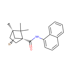 CC1(C)[C@]2(C)CC[C@@]1(C(=O)Nc1cccc3ccccc13)[C@@H]2Br ZINC000004185008