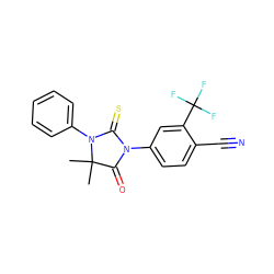 CC1(C)C(=O)N(c2ccc(C#N)c(C(F)(F)F)c2)C(=S)N1c1ccccc1 ZINC000034808313