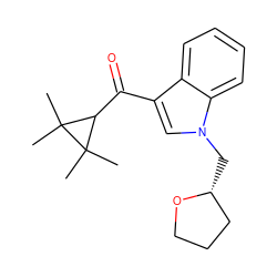 CC1(C)C(C(=O)c2cn(C[C@@H]3CCCO3)c3ccccc23)C1(C)C ZINC000034640220