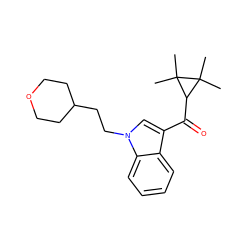 CC1(C)C(C(=O)c2cn(CCC3CCOCC3)c3ccccc23)C1(C)C ZINC000034600274