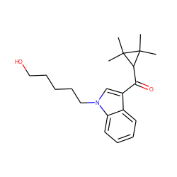 CC1(C)C(C(=O)c2cn(CCCCCO)c3ccccc23)C1(C)C ZINC000045255243