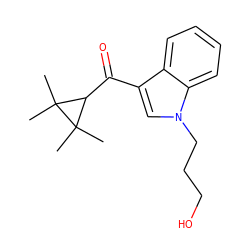 CC1(C)C(C(=O)c2cn(CCCO)c3ccccc23)C1(C)C ZINC000038219625