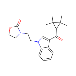 CC1(C)C(C(=O)c2cn(CCN3CCOC3=O)c3ccccc23)C1(C)C ZINC000045316242