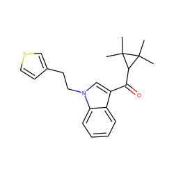 CC1(C)C(C(=O)c2cn(CCc3ccsc3)c3ccccc23)C1(C)C ZINC000035930602