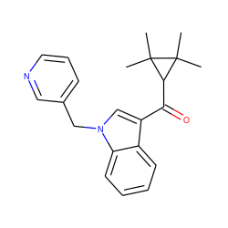 CC1(C)C(C(=O)c2cn(Cc3cccnc3)c3ccccc23)C1(C)C ZINC000045300694