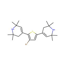 CC1(C)C=C(c2cc(Br)c(C3=CC(C)(C)NC(C)(C)C3)s2)CC(C)(C)N1 ZINC000000752004