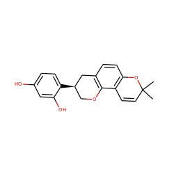 CC1(C)C=Cc2c(ccc3c2OC[C@@H](c2ccc(O)cc2O)C3)O1 ZINC000004098719