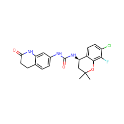 CC1(C)C[C@@H](NC(=O)Nc2ccc3c(c2)NC(=O)CC3)c2ccc(Cl)c(F)c2O1 ZINC000143466893