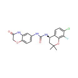 CC1(C)C[C@@H](NC(=O)Nc2ccc3c(c2)NC(=O)CO3)c2ccc(Cl)c(F)c2O1 ZINC000143364259