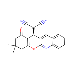 CC1(C)CC(=O)C2=C(C1)Oc1nc3ccccc3cc1[C@@H]2C(C#N)C#N ZINC000000549023