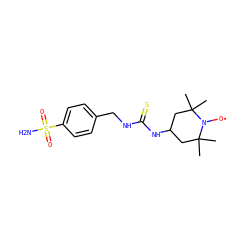 CC1(C)CC(NC(=S)NCc2ccc(S(N)(=O)=O)cc2)CC(C)(C)N1[O] ZINC000101452484