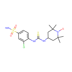 CC1(C)CC(NC(=S)Nc2ccc(S(N)(=O)=O)cc2Cl)CC(C)(C)N1[O] ZINC000101497068